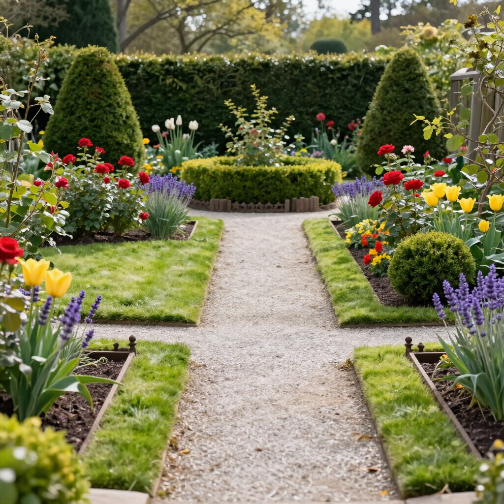 Massifs et jardin entretenus à Flers — Normandie Extérieur Services